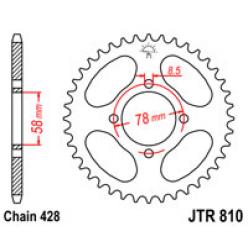 Звездочка задняя JT Sprockets (шаг 428) JT JTR810 